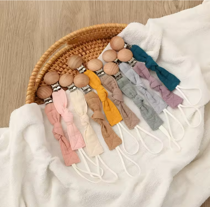 Cotton Pacifier Clip