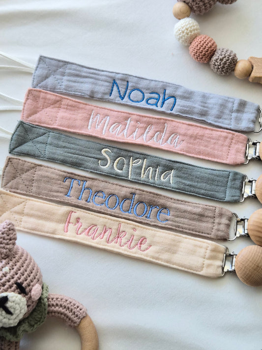 Cotton Pacifier Clip